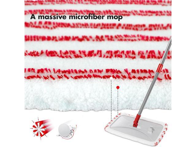 Masthome Extra Large Microfiber Mop for Floor Cleaning, 16 Flat Mop with 5 Pad for Wet & Dry Use, Dust Mop for Hardwood Laminate Tile Ceramic, 1...