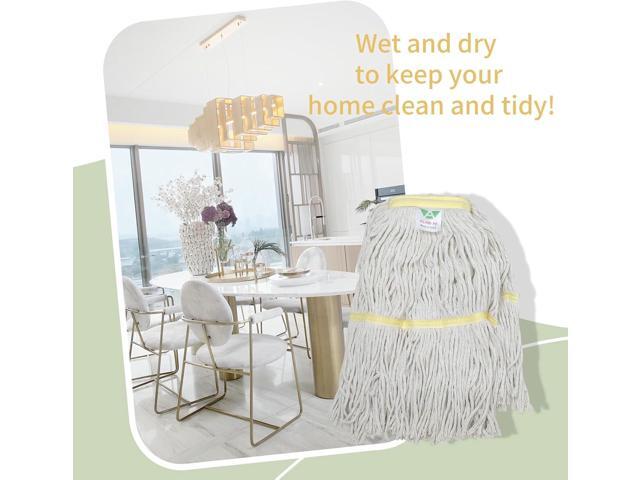 Special white coarse cotton yarn mop head, instant water absorption, thick overall, can be matched with most mop holders on The market, three packs