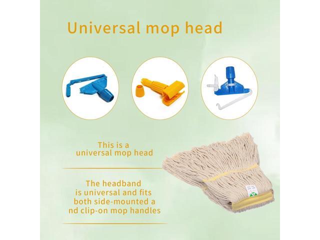 Special white coarse cotton yarn mop head, instant water absorption, thick overall, can be matched with most mop holders on The market, three packs