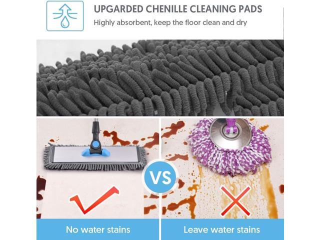 MANGOTIME Microfiber Dust Mop for Hardwood Floors - Dry Floor Cleaning for Wood, Tile, Vinyl, Laminate - Wet Flat Mop With 4 Washable Reusable Pads...