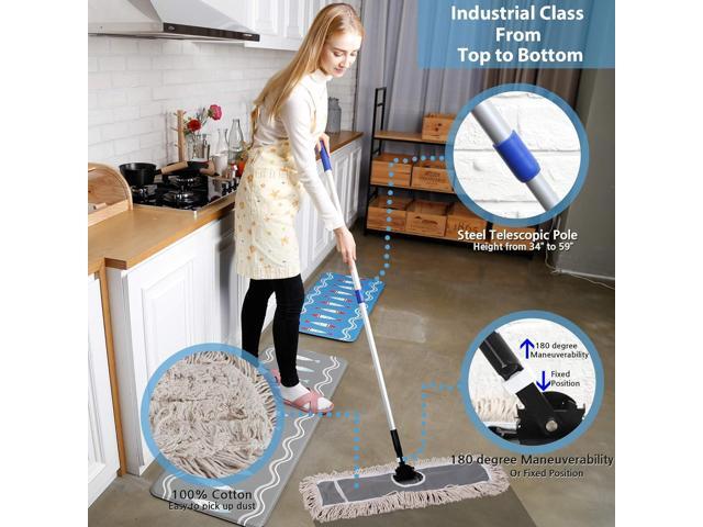 2 Pack of 24 Cotton Refills for Industrial Class Floor Dust mop Series Can be fit with Others