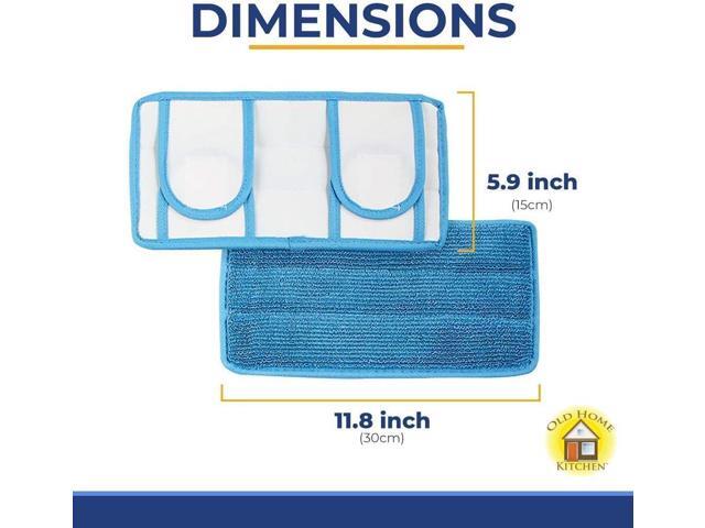 Microfiber Reusable Mop Pad Durable Machine Washable Mop Pads Reusable Floor Mop Pad Swiffer Compatible Dry Mop Pads (6 Pack)