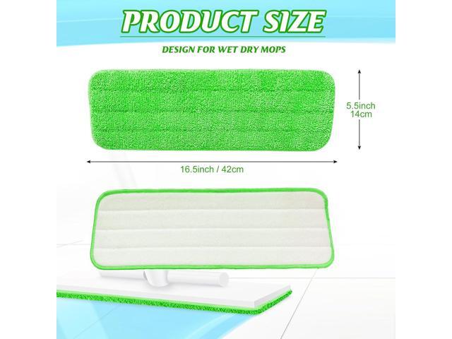 40 Pack Microfiber Cleaning Pads Machine Washable Replacement Head for Wet/Dry Mops Flat Reusable Household Replacement Mop Pad for Hardwood Floor...
