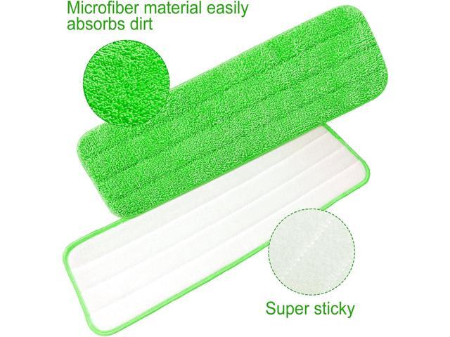 40 Pack Microfiber Cleaning Pads Machine Washable Replacement Head for Wet/Dry Mops Flat Reusable Household Replacement Mop Pad for Hardwood Floor...
