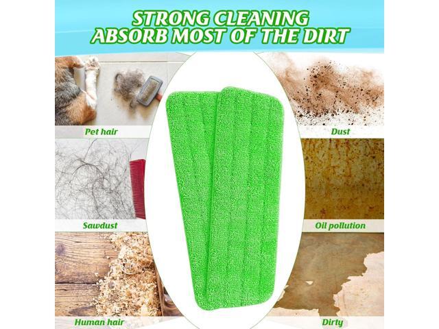 40 Pack Microfiber Cleaning Pads Machine Washable Replacement Head for Wet/Dry Mops Flat Reusable Household Replacement Mop Pad for Hardwood Floor...