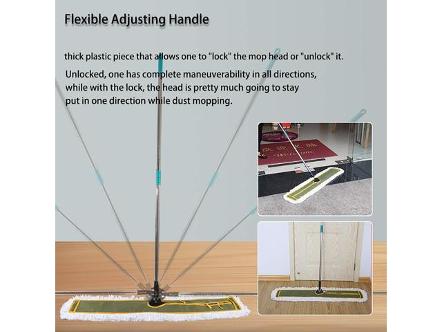 OFO 43inch Industrial Commercial Dust Mop 2 Sets // Heavy Duty Dust Mop // 63inch Length Stainless Steel Handle //Easily Clean Large Area...