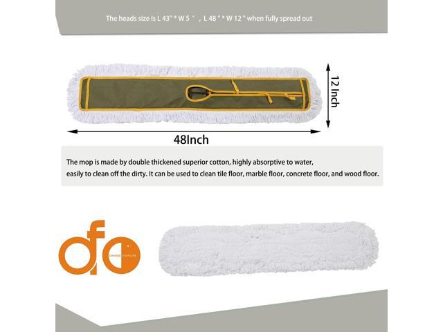OFO 43inch Industrial Commercial Dust Mop 2 Sets // Heavy Duty Dust Mop // 63inch Length Stainless Steel Handle //Easily Clean Large Area...
