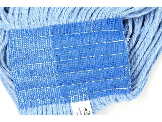 Turkey Creek Essentials Mop Heads Commercial Grade USA Made Looped End Heavy Duty Large Mop Head of Blue 4-Ply Synthetic Yarn Industrial Wet Mop...