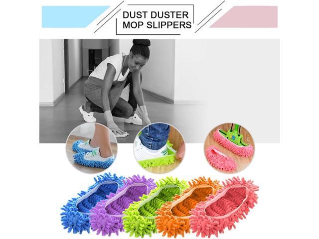 Cosywell Large Size 5 Pairs 10 PCS Shoes Cover for Mop Slippers Dusting Mop Shoes for Floor Cleaning House WashableL
