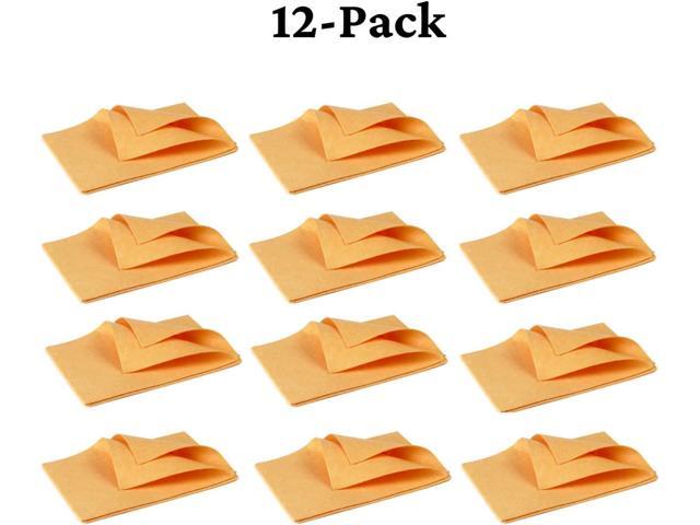 Imusa USA 24 Pack Reusable Cuban Style Mop Cloth Super Absorbent Multi-Purpose Cleaning Shammy (Chamois) Towel Cloth, Orange