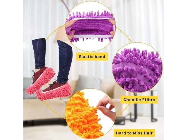 20PCS Mop Slippers,Mop Socks for Floor Cleaning,Washable Reusable Mop Shoes,Microfiber Shoes Cover Cleaning Slippers,Multi Function Soft Dusting...