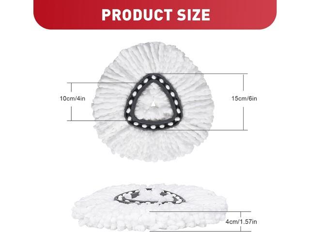 Mop Replace Head Compatible with Ocedar, Mop Refill Compatible with O-Ceda EasyWrin Spin Mop Head Replacement 1-Tank System Only, 6 Refills