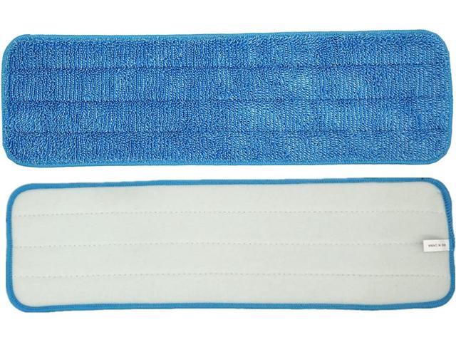 Microfiber Mop Pad 18' Inch for Wet Dry Mops Floor Cleaning Pads Reusable Compatible with Bona Floor Care System (6 Pack)