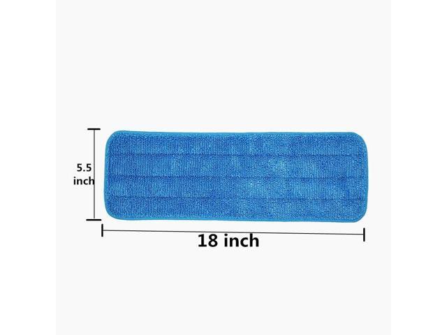Microfiber Mop Pad 18' Inch for Wet Dry Mops Floor Cleaning Pads Reusable Compatible with Bona Floor Care System (6 Pack)