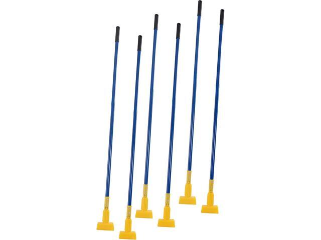 Matthew Cleaning Commercial Quick-Change Iron Mop Handle for Floor Cleaning Heavy Duty Mop Stick Replacement 60inch Jaw Clamp-Style Wet Mop Handle.