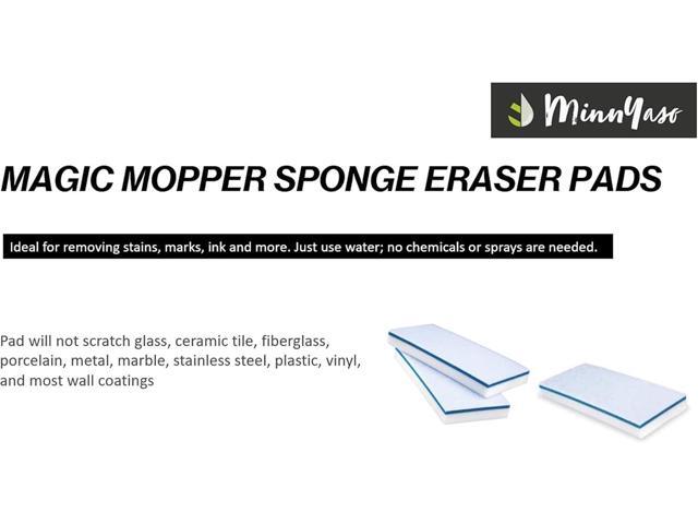 Magic Mopper Sponge Eraser Mop Pad Compatible with Swiffer Wet Jet and 12' Wet Spray Mops 12-inch Magic Sponge Eraser Mop Pad 3 Pack