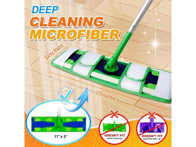 XL Wet Pads Refills for Swiffer XL Dry Sweeping Cloths Reusable XL Wet Mopping Pad Cleaning Cloths Microfiber Mop Pads for Hardwood Floor Cleaning...