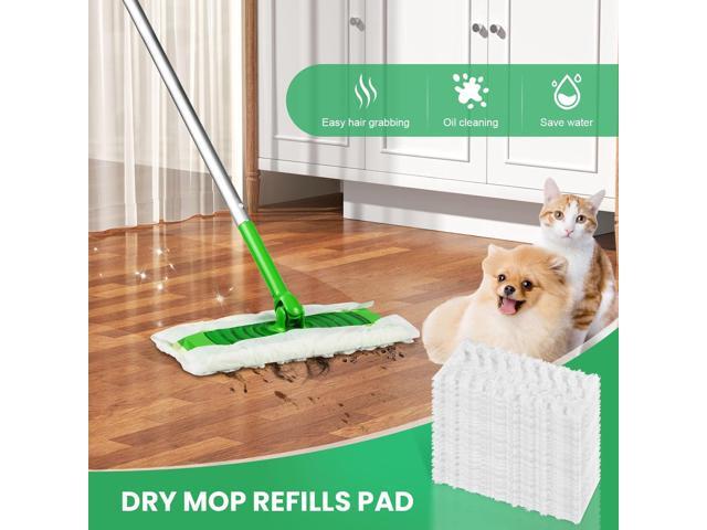 60 Count Dry Sweeping Cloths Compatible with Swiffer Sweeper Heavy Duty Pet Pads Refills Cleaning Dust and Hair,Disposable Mop Pads Refills