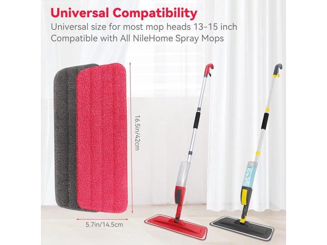 16.5 inch Microfiber Mop Pads for Rubbermaid Reveal Spray Mop and Any 16.5' Flat Mop - 10 Pack 13''-15'' Spray Mop Pad Reusable Washable...
