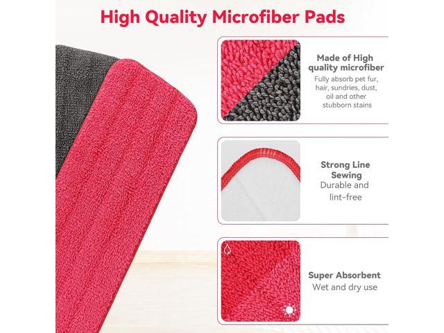 16.5 inch Microfiber Mop Pads for Rubbermaid Reveal Spray Mop and Any 16.5' Flat Mop - 10 Pack 13''-15'' Spray Mop Pad Reusable Washable...