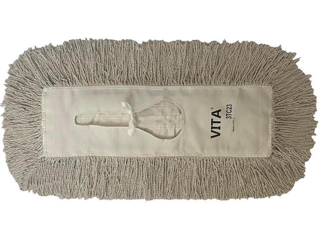 Ultimate Dust Mop Kit: Industrial-Grade Performance, Heavy-Duty Frame, Telescopic Handle - White 18 Inch