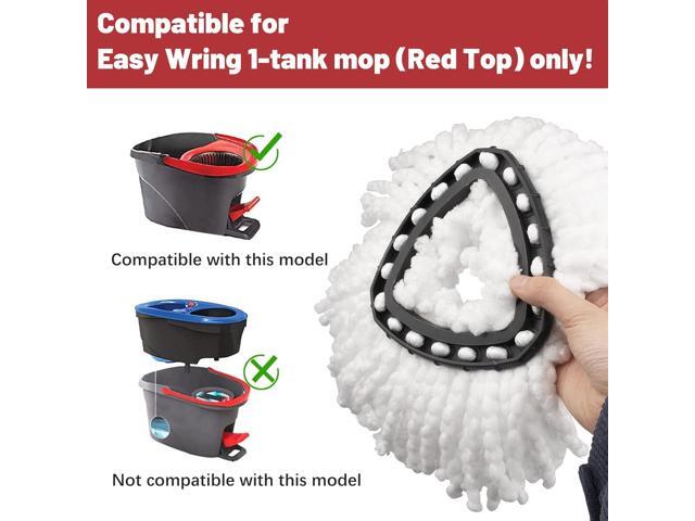 Mop Replace Head Compatible with Ocedar, Mop Refill Compatible with O-Ceda EasyWrin Spin Mop Head Replacement 1-Tank System Only, 6 Refills