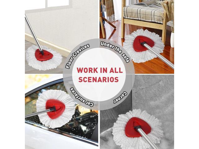 Mop Replace Head Compatible with Ocedar, Mop Refill Compatible with O-Ceda EasyWrin Spin Mop Head Replacement 1-Tank System Only, 6 Refills