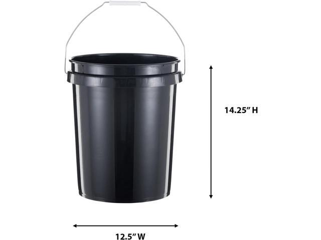 United Solutions 5 Gallon Bucket Heavy Duty Plastic Bucket Comfortable Handle Easy to Clean Perfect for on The Job Home Improvement or Household...
