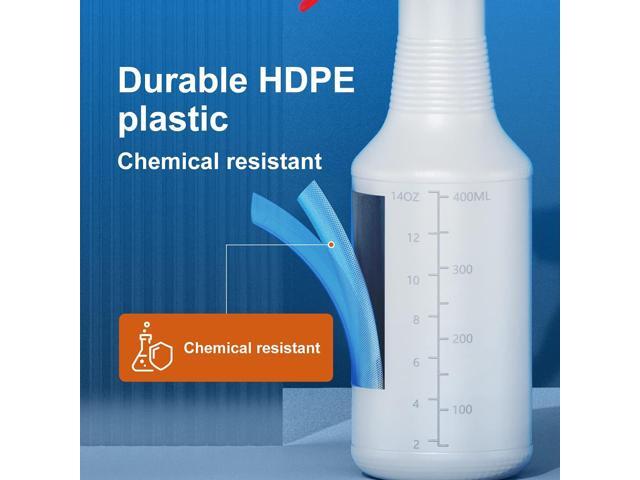 Veco Spray Bottle (5 Pack,16 Oz) with Measurements and Adjustable Nozzle(Mist & Stream Mode), HDPE Plastic Spray Bottles for Cleaning Solution,...