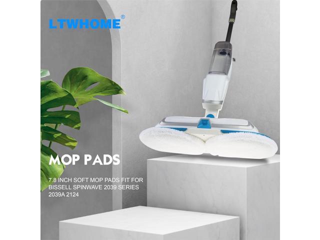 LTWHOME 7.8 Inch Soft Mop Pads Fit for Bissell Spinwave 2039 Series 2039A 2124 (Pack of 6)