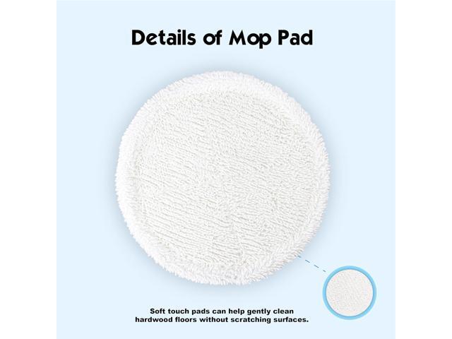 LTWHOME 7.8 Inch Soft Mop Pads Fit for Bissell Spinwave 2039 Series 2039A 2124 (Pack of 6)