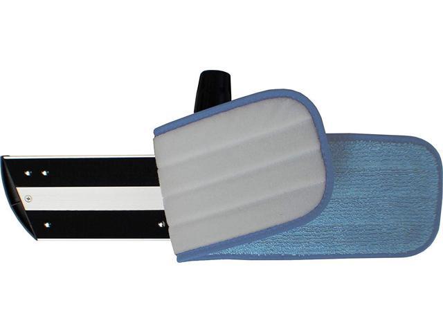 18' Microfiber Mop Pads - Hook and Loop, Washable, Wet/Dry: 12 Pack