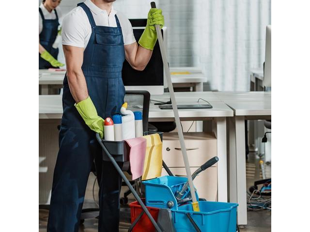 Restaurantware RW Clean 61 Inch Mop Handle 1 Screw Clamp Commercial Mop Handle - Side-Release Design Heavy-Duty Gray Iron Mop Handle Replacement...