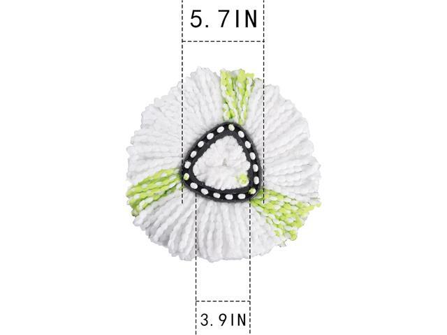 Matthew Cleaning 6Pack Green Microfiber Spin Mop Replacement Head Compatible with EasyWring Spin Mop Replace Head-EasyWring High Absorbency,Machine...