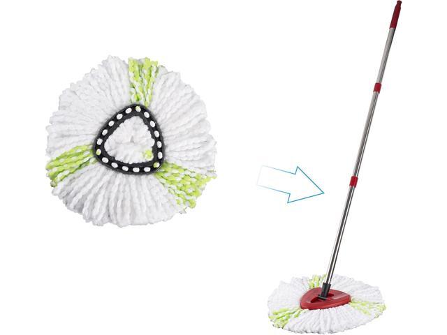 Matthew Cleaning 6Pack Green Microfiber Spin Mop Replacement Head Compatible with EasyWring Spin Mop Replace Head-EasyWring High Absorbency,Machine...