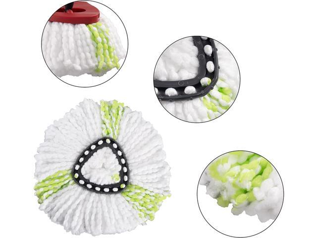 Matthew Cleaning 6Pack Green Microfiber Spin Mop Replacement Head Compatible with EasyWring Spin Mop Replace Head-EasyWring High Absorbency,Machine...