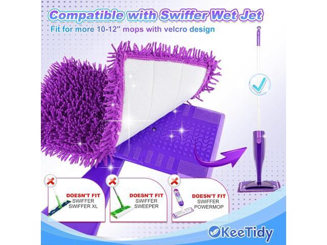 Wet Pads Refill for Swiffer - WetJet Hardwood Floor Cleaner Spray Mop Pad Refill Reusable Microfiber Wet Jet Pads (5 Pack)
