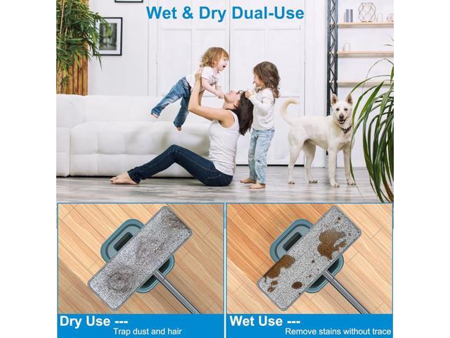Aifacay Microfiber Mop Head Replacements for Flat Floor Mop and Bucket Set, 13 Inch Reusable Microfiber Mop Pad Refills for Floor Cleaning Hard...
