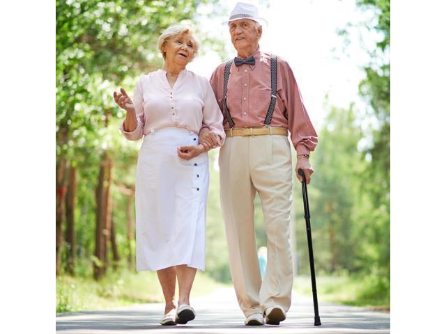 Vaunn Medical Easy Grip Height Adjustable Folding Cane/Walking Stick with Strap/Pouch- Compact, Portable, and Safe Walking Assistant- Non-Slip Grip...