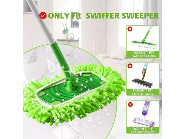 Mop Refills for Swiffer Sweeper,SealUncle Reusable Microfiber Mop Pads Washable Sweeper Refill Wet/Dry Use for All Purpose Floor(3 Pack)