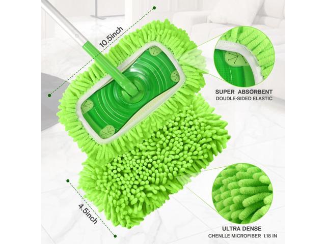 Mop Refills for Swiffer Sweeper,SealUncle Reusable Microfiber Mop Pads Washable Sweeper Refill Wet/Dry Use for All Purpose Floor(3 Pack)