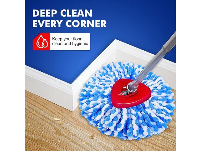 Mop Heads Replacements for Rinse 2 Tank System Spin Mop Replace Microfiber Refills Pads for Floor Cleaning, Easy to Replace, 5 Pack