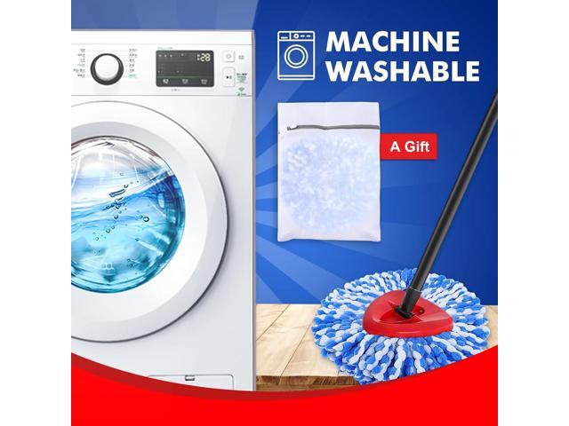 Mop Heads Replacements for Rinse 2 Tank System Spin Mop Replace Microfiber Refills Pads for Floor Cleaning, Easy to Replace, 5 Pack