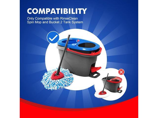 Mop Heads Replacements for Rinse 2 Tank System Spin Mop Replace Microfiber Refills Pads for Floor Cleaning, Easy to Replace, 5 Pack