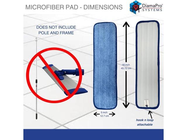 Microfiber 18 Inch (DT-MF-18) 10-Pack Multi-Purpose Absorbent Microfiber Wet/Dry Mop Pad - Reusable, Machine Washable