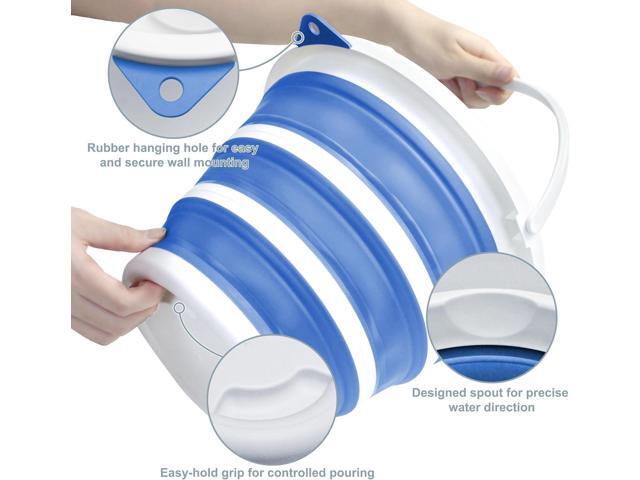 Goderewlid Collapsible Bucket 2.6 Gal/10L, BPA-Free - Space-Saving, Portable Foldable Water Pail for Versatile Use, Home, Outdoors, Car Wash,...