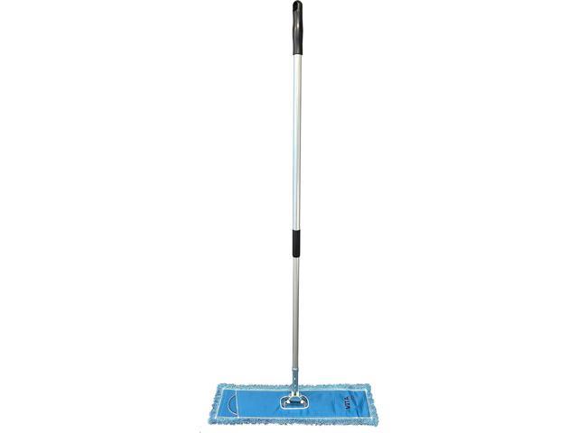 High-Performance Twisted-Loop Microfiber Dust Mop Kit: Superior Cleaning Efficiency - Blue 24 Inch