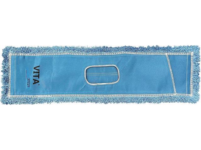 High-Performance Twisted-Loop Microfiber Dust Mop Kit: Superior Cleaning Efficiency - Blue 24 Inch