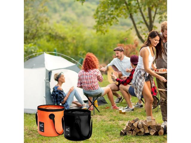 3 Pcs 5 Gallon Bucket Collapsible Foldable Bucket with Handle for Camping Fishing Hiking to Hold Water Folding Container Carry Bag Multiple Use...
