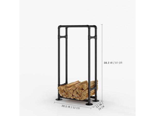 pamo Firewood Rack - OTTO - Heavy Duty Industrial Pipe Firewood Rack Indoor and Outdoor for Fireplace/Firepit - firewood holder outdoor - fire wood...
